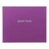 Letts Dazzle Quarto Landscape Guest Book, White Paper, 128 Pages, 8.25 x 10.125 x 0.5 inches, Purple (B090070) view 2
