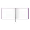 Letts Dazzle Quarto Landscape Guest Book, White Paper, 128 Pages, 8.25 x 10.125 x 0.5 inches, Purple (B090070) view 3