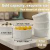 12 OZ Ramekin Bowls,WERTIOO 8 PCS Ramekins for for Baking and Cooking, Oven Safe Sleek Porcelain Ramikins for Pudding, Creme Brulee, Custard Cups view 2
