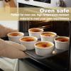 12 OZ Ramekin Bowls,WERTIOO 8 PCS Ramekins for for Baking and Cooking, Oven Safe Sleek Porcelain Ramikins for Pudding, Creme Brulee, Custard Cups view 3