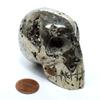355g Pyrite Cluster Carved into Skull Natural Sparkling Druzy Crystal Geode Polished Mineral Collectible Gemstone Decor Specimen - Peru view 2