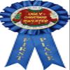 Ugly Christmas Sweater Contest Ribbons, 1st Place Ugly Sweater Award Ribbons, 100 Pack Prime view 1
