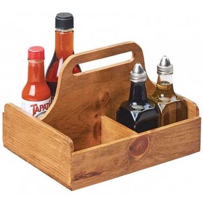 CAL-MIL Reclaimed Wood Madera 4 Section Table Caddy, 9.75 x 8 x 7.5 inch - 1 each.