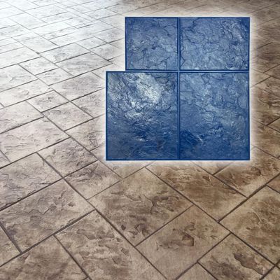 Concrete Stamps Mats Decorative Concrete Ashlar Slate Stone Mat 24" x24 Durable Polyurethane, Rigid Form for Driveways and Patios Made in USA (SM 3005/2)