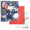 Jot & Mark 8.5" x 9.5" 3 Ring Recipe Binder with 50 Matching 4x6 inch Recipe Cards, 25 Top & Bottom Binder Sleeve Sheet Protector, 5 Full-Page Undivided Sleeves, 6 Sturdy Divider Tabs, Garden Floral view 1