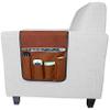 5 Pockets TV Remote Control Holder Couch Sofa Tray Armrest Organiser Oxford Chair Couch Caddy Sofa Armrest Bag Bedside Storage Hanging Organiser for Magazine Books Snack Mobile DVD Cellphone (PU-A) view 2