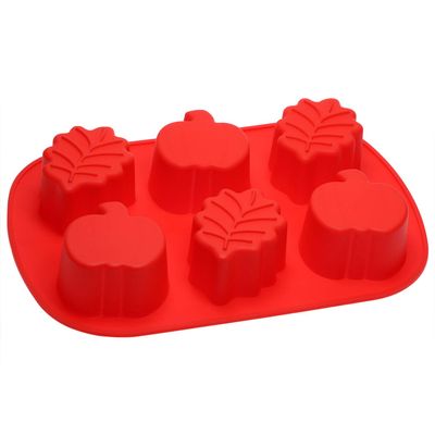 ONLYKXY 1 Piece Pumpkin Leaf Silicone Molds for Cookery, Cake Ice Cream Chocolate Jello Soap Mold, Baking Molds Silicone Leaves Shape Mold, Random Color