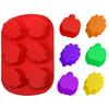 ONLYKXY 1 Piece Pumpkin Leaf Silicone Molds for Cookery, Cake Ice Cream Chocolate Jello Soap Mold, Baking Molds Silicone Leaves Shape Mold, Random Color view 4
