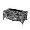 Acrylic European Style Decorative Tissue Holder Paper Napkin Box Creative Tissue Box Holder Rectangular Tissue Box Cover for Home, Office & Car Use (Antique Pewter) view 1