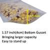 Belinlen 100 Pack 5.5 x 10 Inch Stand Up Pouch Bags Zipper Mylar Bags Clear Front with Aluminum Foil Back Reusable Food Storage Bag for Multipurpose with Gusset Bottom(5.5mil Thickness) view 4