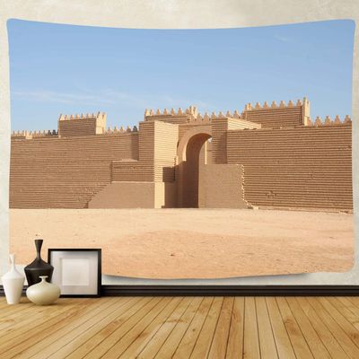 F-FUN SOUL Babylon Iraq Ancient Tapestry, Large 80x60inches Soft Flannel, Art Wall Hanging Tapestries for Living Room Bedroom Decor DSFS847