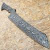 Damascus Steel Blank Blade Custom Handmade 21" Chef Cleaver Blank Blade for knife making view 2