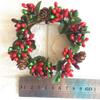 BinaryABC Christmas Candle Rings Wreaths,Red Berry Candle Rings,Christmas Candle Holder Rings,Christams Decorations,2Pcs(Internal Diameter About 2.36in) view 2