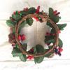 BinaryABC Christmas Candle Rings Wreaths,Red Berry Candle Rings,Christmas Candle Holder Rings,Christams Decorations,2Pcs(Internal Diameter About 2.36in) view 3
