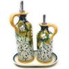 CERAMICHE D'ARTE PARRINI - Italian Ceramic Art Pottery Dispenser Set Oil Cruet Vinegar Decorated Sunflower Tuscany Hand Painted Made in ITALY view 3