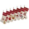 WEWILL Set of 7, 18'' Personalized Christmas Stockings with Embroidery Technology Xmas Customized Stockings for Family Kids view 1