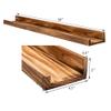 AZSKY Rustic Wood Floating Shelves for Nursery Books Long Wall Bookshelf Photo Picture Ledge Shelf with Lip Wall Shelf for Kids Bedroom Bathroom Living Room Office Frames 36 Inches Set of 2 view 3