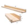 AZSKY Picture Ledge Long Floating Wall Shelf 48 Inch Photo Ledge Display Floating Shelves Wall Mounted Shelves Home Decor Nursery Bookshelf Natural Wood Set of 2 view 2