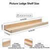 AZSKY 2pc 36in Natural Wood Floating Shelves, Country Rustic Style Wall Shelves for Kids Books, Photo Picture Ledge, Nursery Decor view 3
