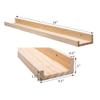 AZSKY Natural Wood Floating Shelves-Wall Mounted Picture Shelf Photo Ledge for Frames & Albums Display-24 Inch Nursery Book Shelf Vinyl Record Shelf for Bedroom, Bathroom, Living Room, Kitchen Decor view 3