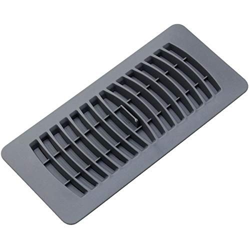 4" x 10" Grey Poly Floor Register