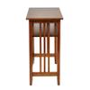 36-inch Foyer Table Brown Traditional Rectangle Wood Ash Finish Includes Hardware Shelf view 4