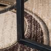 3-Piece Nesting Table Set Brown Rustic Rectangle Iron Wood Metal Finish view 4