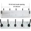 WEBI Coat Rack Wall Mounted,Coat Hooks Wall Mount,16" Hole to Hole,Large Coat Hanger Wall,5 Hooks for Hanging Coats,Hats,Jacket,Clothes,Entryway,Black/White,2 Packs view 4