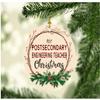 Christmas Decorations Tree Ornament 2025 1st Christmas Postsecondary Engineering Teacher Congrats On New Job Good Luck Present Family Xmas Ornaments for A Holiday Funny 3" White view 1