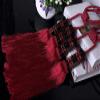 1 Pair High-Grade Double Balls Curtain Buckle Tassels Curtain Tiebacks Drape Decorative Curtain Holdbacks Curtain Tassel Rope Tiebacks (Jujube red) view 2