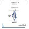 Bansriracha Real 925 Sterling Silver Created Blue Gemstone Cubic Zircon Necklaces & Pendants for Women with Box Chain Fine Jewelry view 2