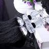 1 Pair Luxurious Crystal Beaded Curtain Tiebacks Creative Curtain Buckle Drapery Curtain Tassel Rope Tiebacks Curtain Holdbacks (Black) view 1