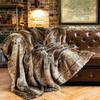 BATTILO HOME Large Brown Faux Fur Throw Blanket for Bed, Fall Fur Blanket and Throws, 60 x 80 Inches Super Soft Fuzzy Thick Warm Blankets for Couch, Reversible to Plush Velvet view 1