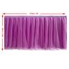 MYMM 9FT(108 * 31 in) Purple Tulle Tutu Table Skirt, Wedding Bridesmaid, Baby Party Skirt, Rectangle Or Round Decorative Table Decoration, Fashion Deluxe Romantic Birthday Party Shower(Wave) view 2