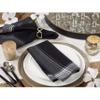 100% Cotton Stripe Border Design Table Napkins (Set of 4) Black Modern Contemporary Square view 2