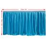 MYMM 9FT(108 * 31 in) Blue Tulle Tutu Table Skirt, Wedding Bridesmaid, Baby Party Skirt, Rectangle Or Round Decorative Table Decoration, Fashion Deluxe Romantic Birthday Party Shower(Wave) view 2