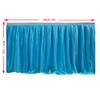 MYMM 6FT(72 * 31 in) Blue Tulle Tutu Table Skirt, Wedding Bridesmaid, Baby Party Skirt, Rectangle Or Round Decorative Table Decoration, Fashion Deluxe Romantic Birthday Party Shower(Wave) view 2