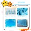 MYMM 6FT(72 * 31 in) Blue Tulle Tutu Table Skirt, Wedding Bridesmaid, Baby Party Skirt, Rectangle Or Round Decorative Table Decoration, Fashion Deluxe Romantic Birthday Party Shower(Wave) view 3