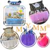 MYMM 6FT(72 * 31 in) Blue Tulle Tutu Table Skirt, Wedding Bridesmaid, Baby Party Skirt, Rectangle Or Round Decorative Table Decoration, Fashion Deluxe Romantic Birthday Party Shower(Wave) view 4