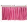MYMM 3FT(36 * 31 in) Pink Tulle Tutu Table Skirt, Wedding Bridesmaid, Baby Party Skirt, Rectangle Or Round Decorative Table Decoration, Fashion Deluxe Romantic Birthday Party Shower(Wave) view 2