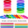 Gejoy 60 Pcs Jesus Loves You Silicone Bracelets Bulk Colorful Christian Bible Verse Bracelets Religious Rubber Wristbands Christian Gifts for Church Thanksgiving Christmas Party Gift Favors view 2