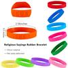 Gejoy 60 Pcs Jesus Loves You Silicone Bracelets Bulk Colorful Christian Bible Verse Bracelets Religious Rubber Wristbands Christian Gifts for Church Thanksgiving Christmas Party Gift Favors view 3