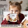 Andaz Press Personalized Name 11oz. Kids Christmas Hot Chocolate Stainless Steel Campfire Coffee Mug Adorable Rudolph Reindeer Sleigh, 1-Pack Custom Birthday Xmas Cup Hot Cocoa Mugs Christmas Mug Kids view 3