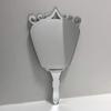 Art Deco Swirl Hand Held Mirror, 10 X 4 Inches, Engraved Acrylic view 2