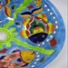 16" ROUND TALAVERA SINK ceramic bathroom vessel sink, mexican handmade folk art view 4