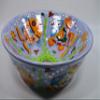 16" ROUND TALAVERA SINK ceramic bathroom vessel sink, mexican handmade folk art view 1