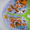 16" ROUND TALAVERA SINK ceramic bathroom vessel sink, mexican handmade folk art view 3