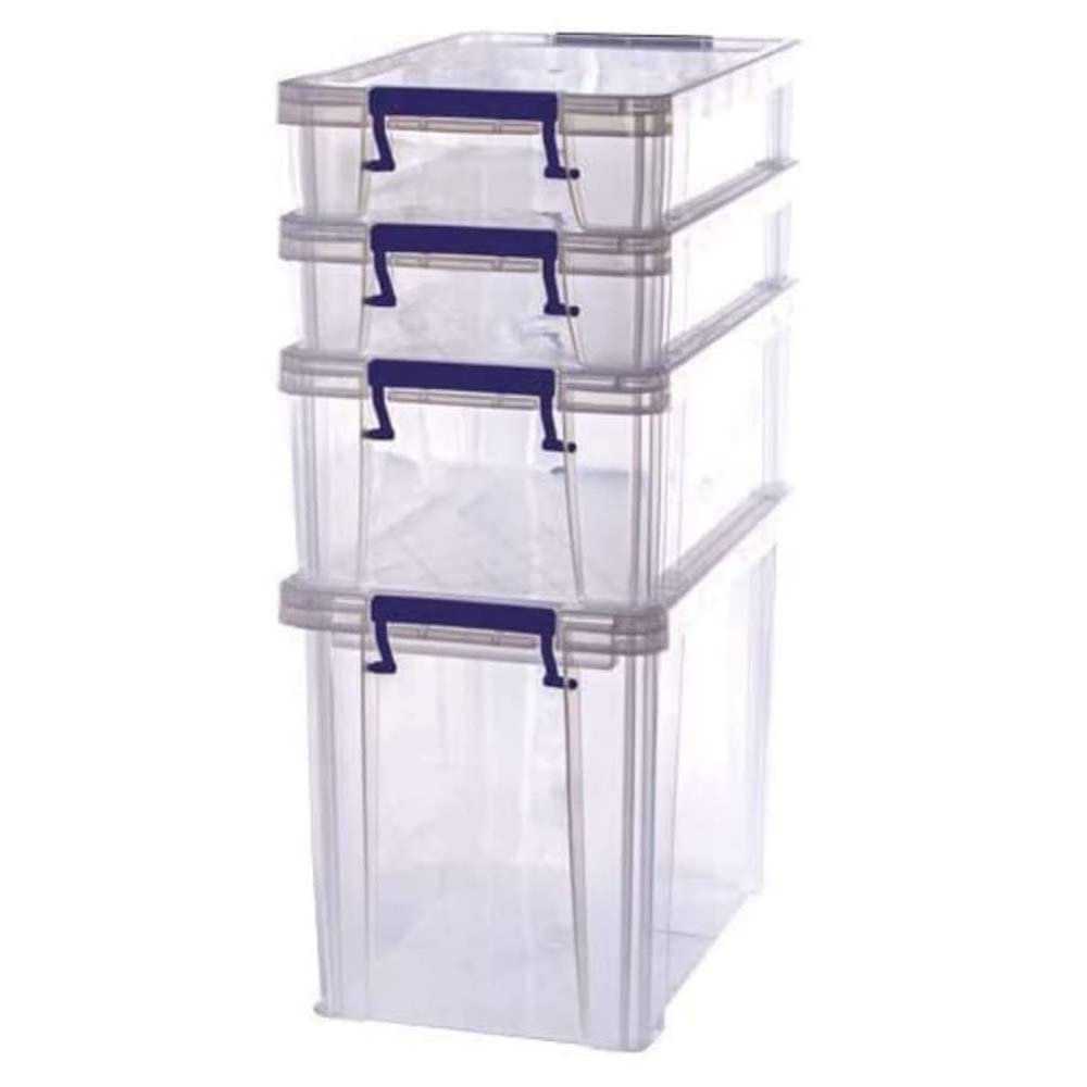 Bankers Box ProStore Plastic Storage Box Bonus Pack - 2 x 5.5 Litre, 1 x 18.5 Litre & 1 x 10 Litre