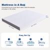 Amazon Basics Memory Foam Mattress, Soft Plush Feel, Queen, White/Grey, 80 x 60 x 6 inches (LxWxH) view 2