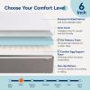 Amazon Basics Memory Foam Mattress, Soft Plush Feel, Queen, White/Grey, 80 x 60 x 6 inches (LxWxH) view 4